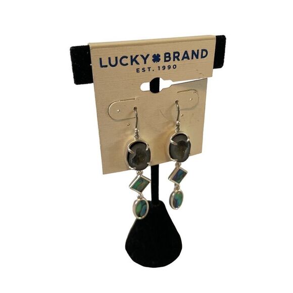 Lucky Brand Geode Drop Earrings. - Picture 2 of 5